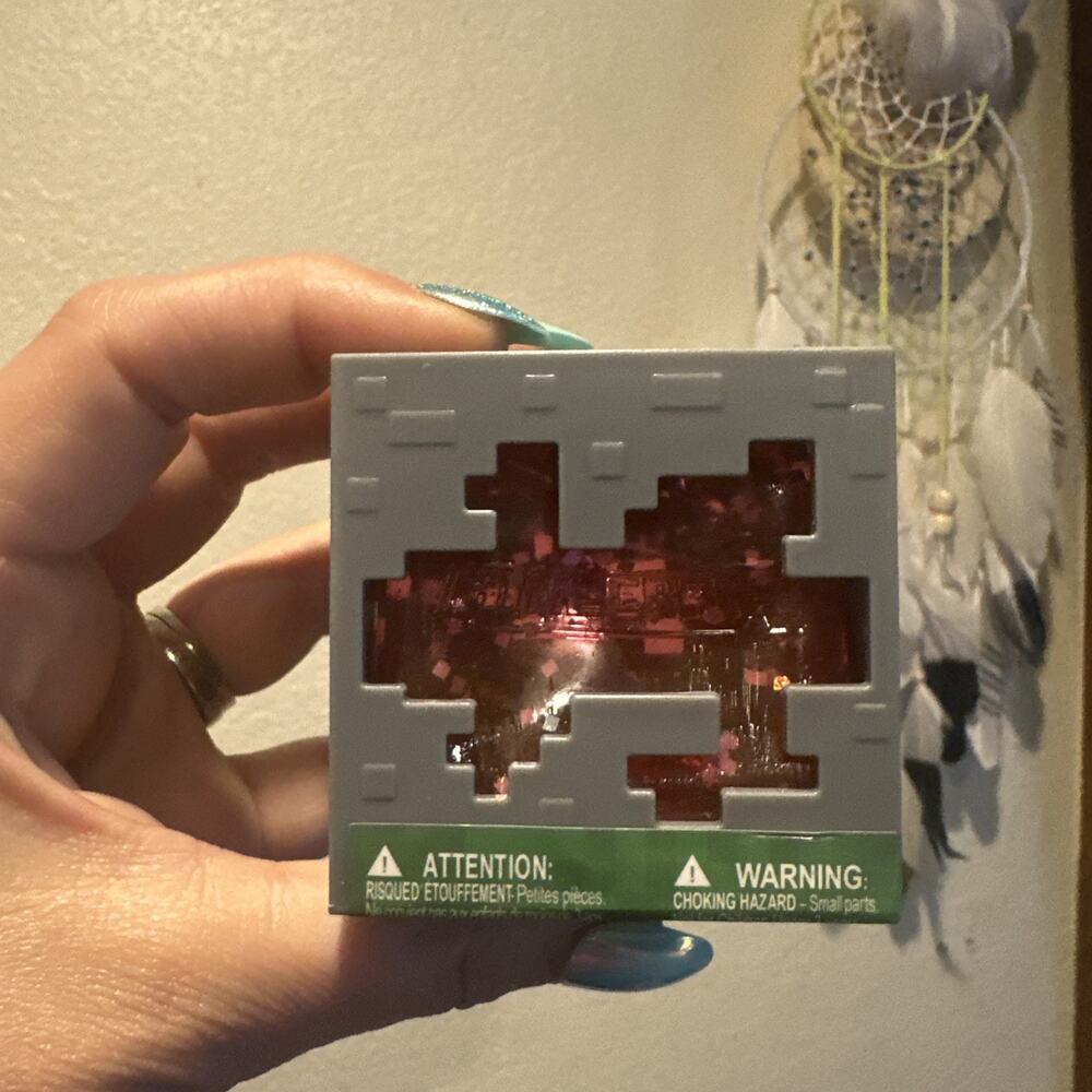Minecraft Jelly Cube Squishy Sensory Toy, Like NeeDoh, Red